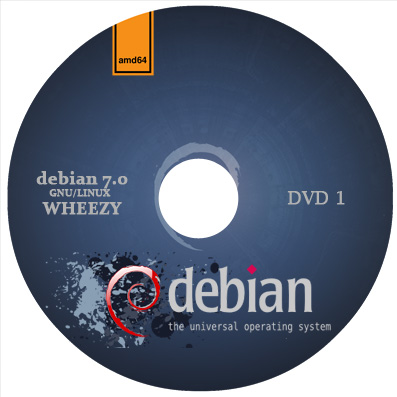 DVD cover for Wheezy amd64